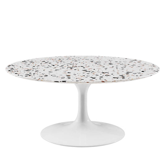 Lippa 36" Round Terrazzo Coffee Table By Modway - EEI-5719-WHI-WHI | Coffee Tables |  Modishstore