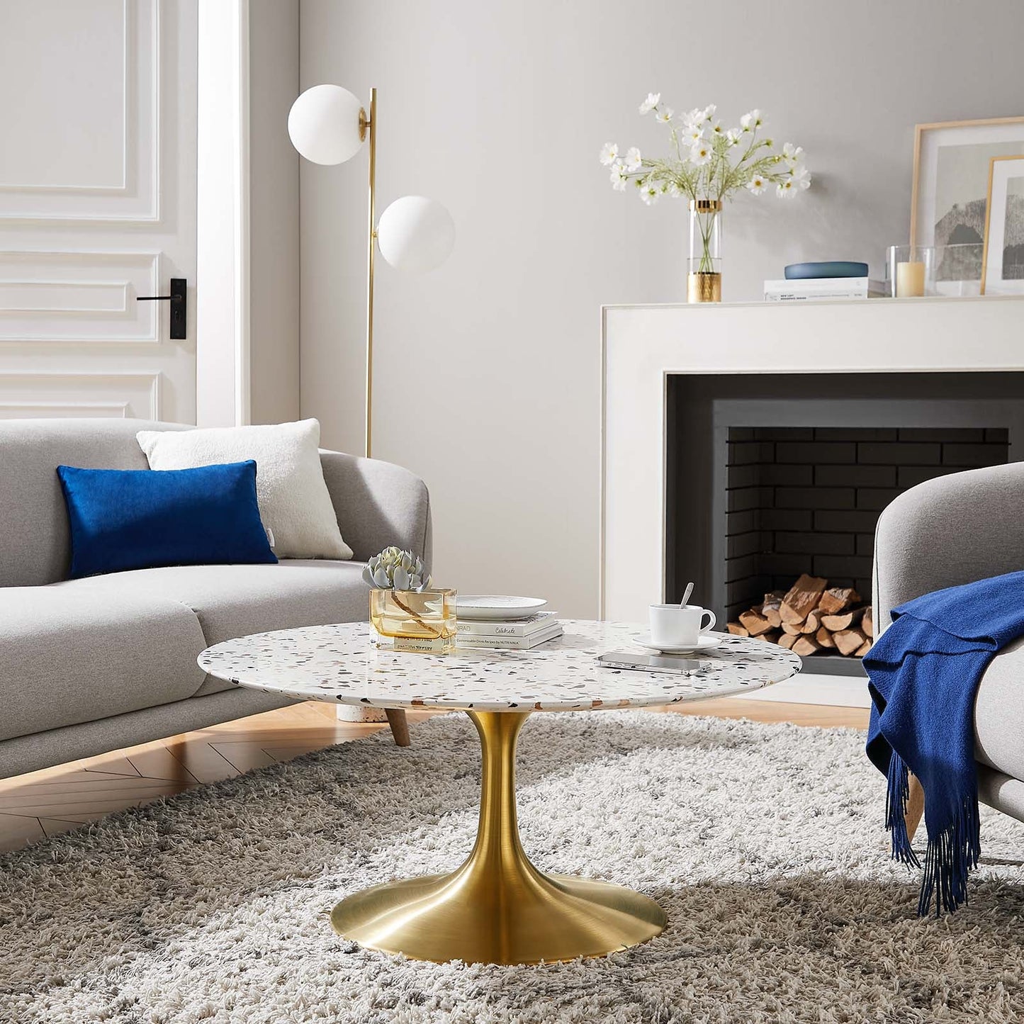 Lippa 36" Round Terrazzo Coffee Table By Modway - EEI-5720 | Coffee Tables