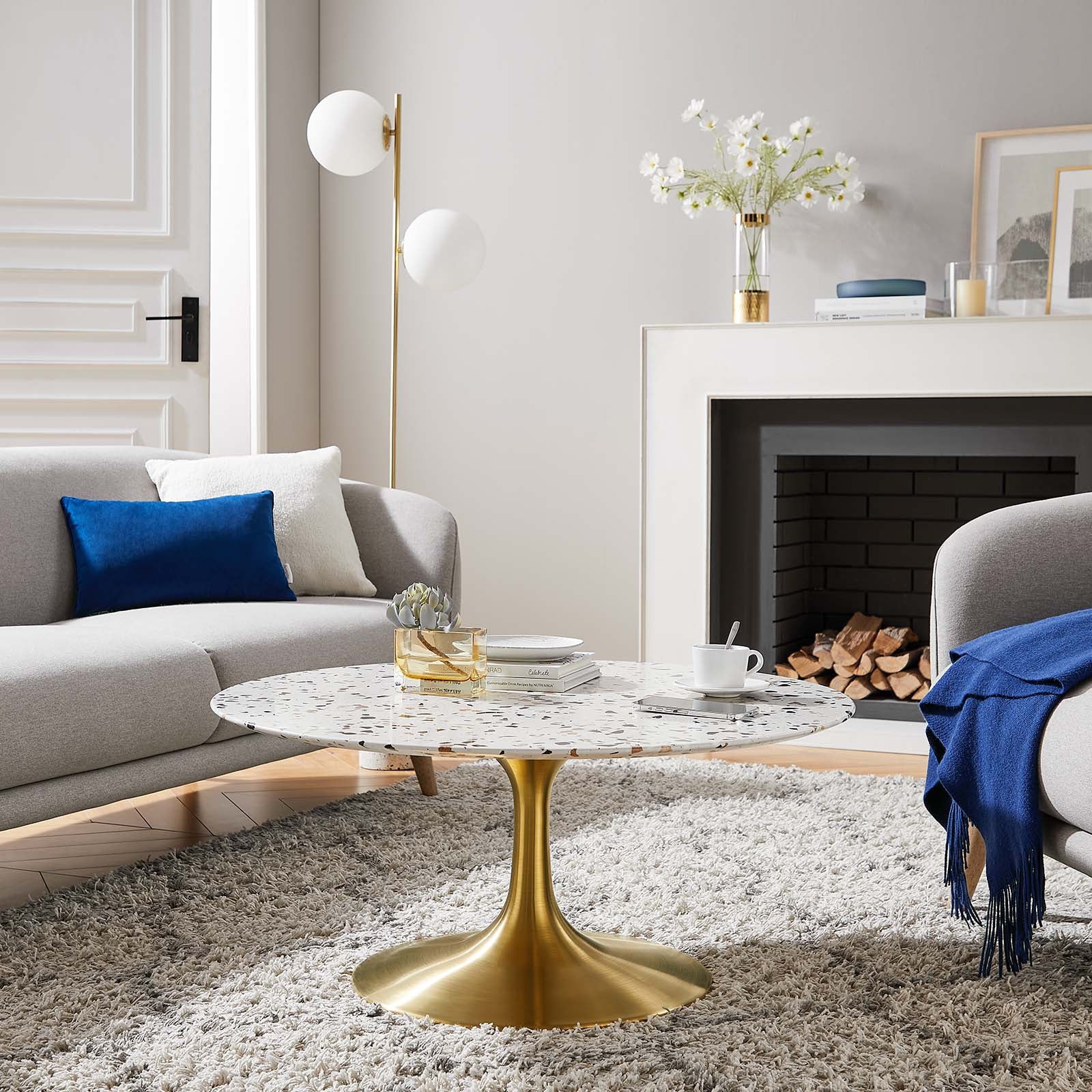 Lippa 36" Round Terrazzo Coffee Table By Modway - EEI-5720 | Coffee Tables