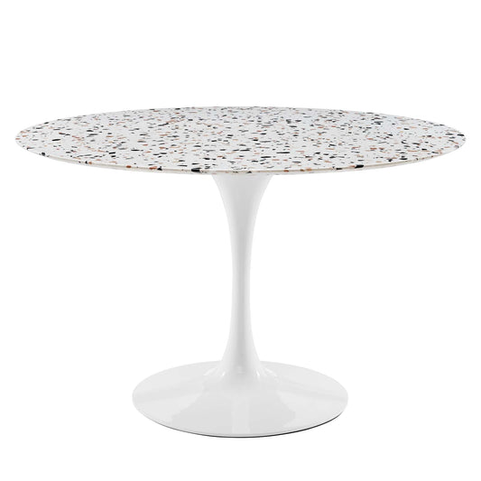 Lippa 47" Round Terrazzo Dining Table By Modway - EEI-5728-WHI-WHI | Dining Tables |  Modishstore
