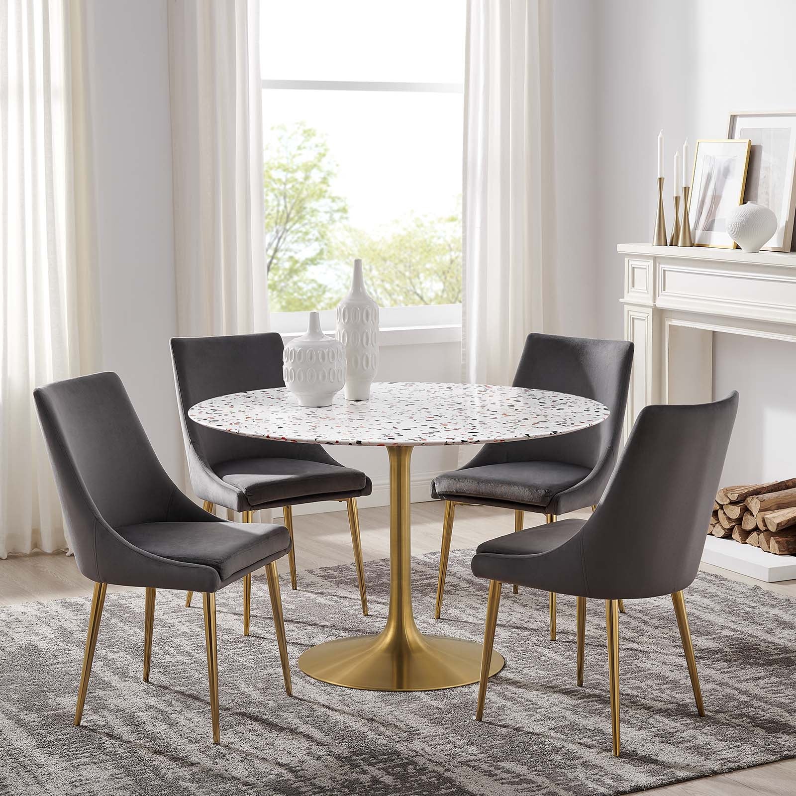 Lippa 47" Round Terrazzo Dining Table By Modway - EEI-5730 | Dining Tables