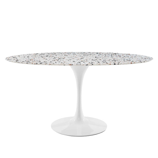 Lippa 60" Oval Terrazzo Dining Table By Modway - EEI-5734-WHI-WHI | Dining Tables |  Modishstore