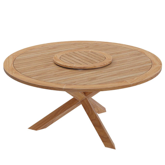 Wellspring 63" Outdoor Patio Teak Wood Dining Table By Modway - EEI-5745 | Outdoor Tables | Modishstore