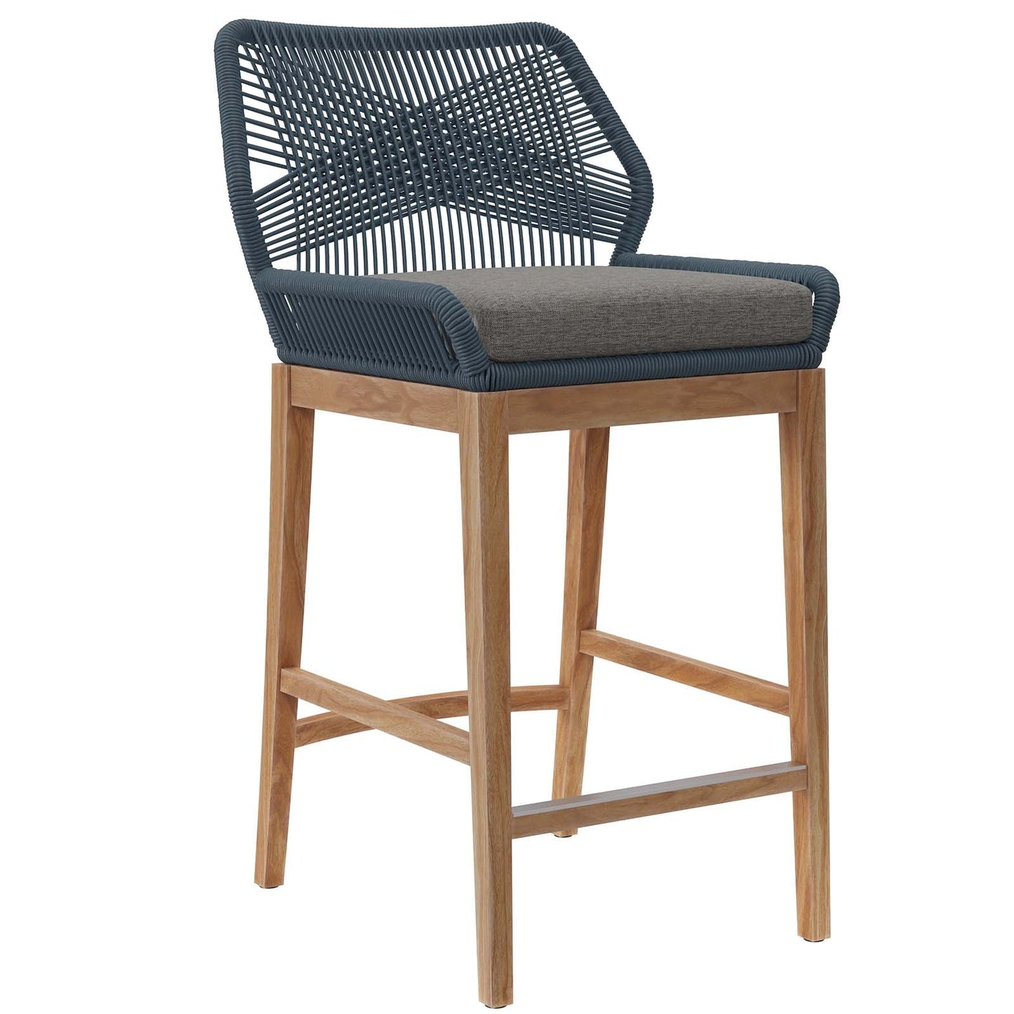 Wellspring Outdoor Patio Teak Wood Bar Stool By Modway - EEI-5746 | Bar Stools | Modishstore