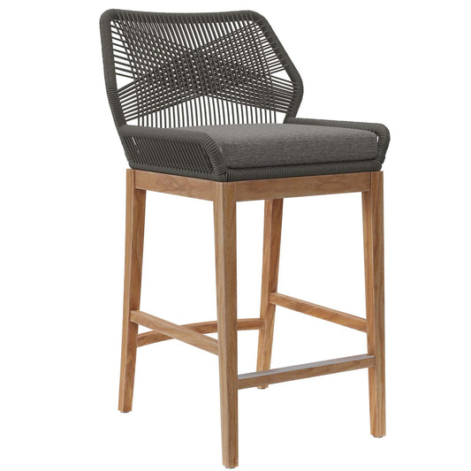 Wellspring Outdoor Patio Teak Wood Bar Stool By Modway - EEI-5746 | Bar Stools | Modishstore - 2