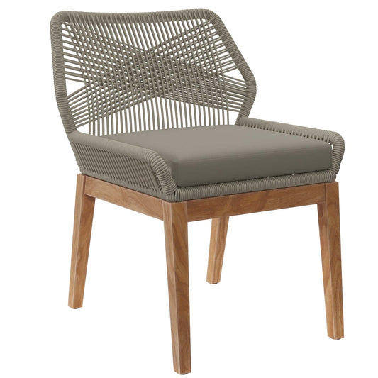 Wellspring Outdoor Patio Teak Wood Dining Chair By Modway - EEI-5747 | Outdoor Chairs | Modishstore - 3