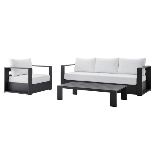Tahoe Outdoor Patio Powder-Coated Aluminum 3-Piece Set By Modway | Outdoor Sofas, Loveseats & Sectionals | Modishstore - 3