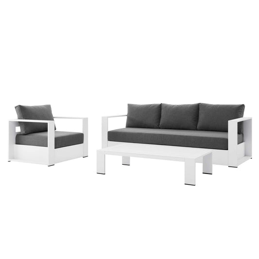 Tahoe Outdoor Patio Powder-Coated Aluminum 3-Piece Set By Modway | Outdoor Sofas, Loveseats & Sectionals | Modishstore - 4