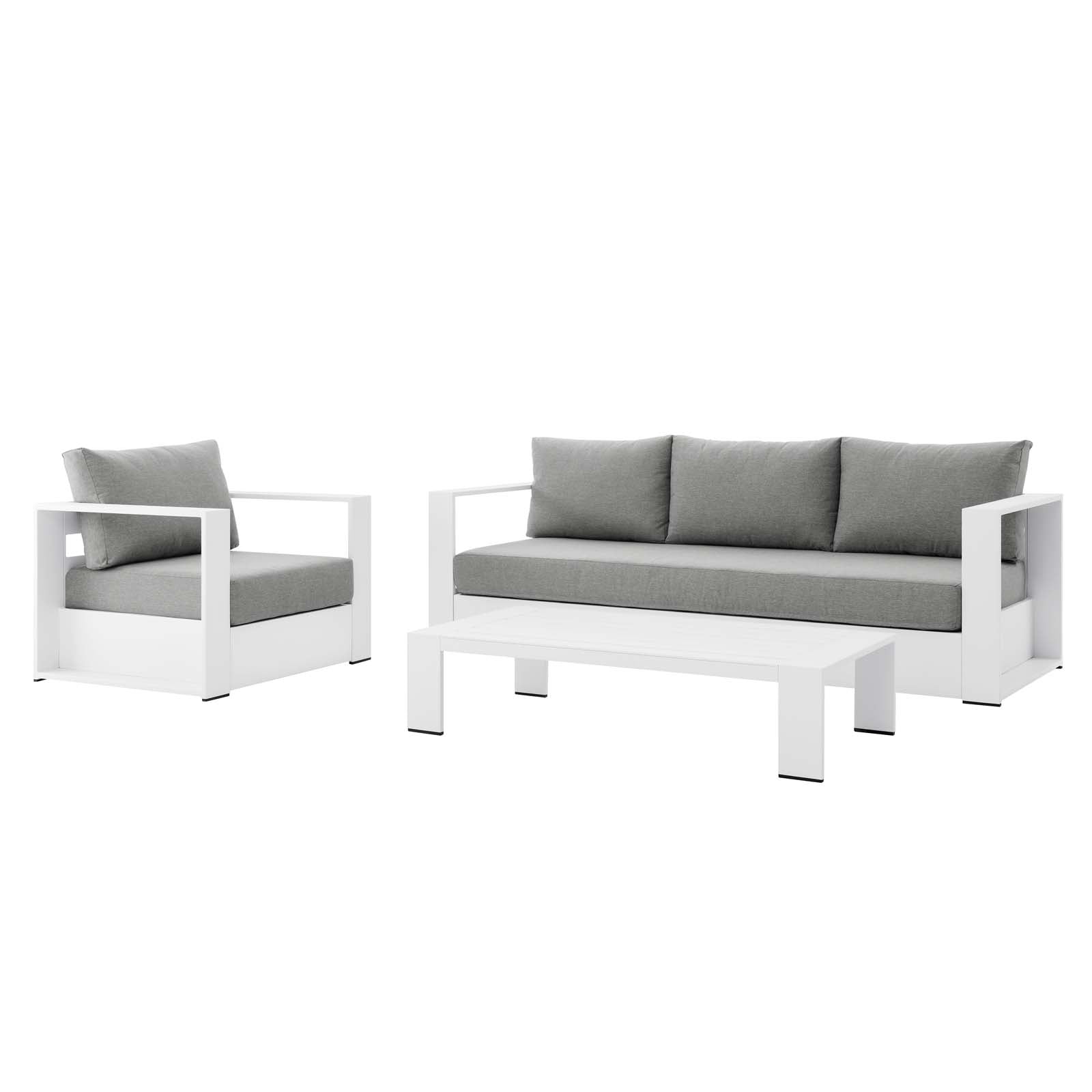 Tahoe Outdoor Patio Powder-Coated Aluminum 3-Piece Set By Modway | Outdoor Sofas, Loveseats & Sectionals | Modishstore - 5