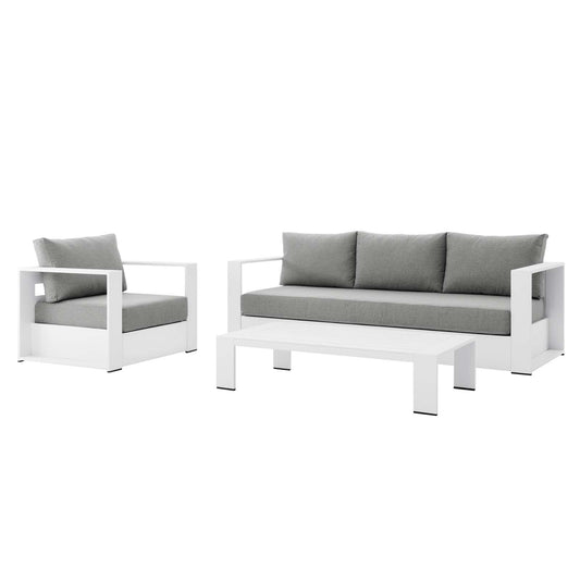 Tahoe Outdoor Patio Powder-Coated Aluminum 3-Piece Set By Modway | Outdoor Sofas, Loveseats & Sectionals | Modishstore - 5