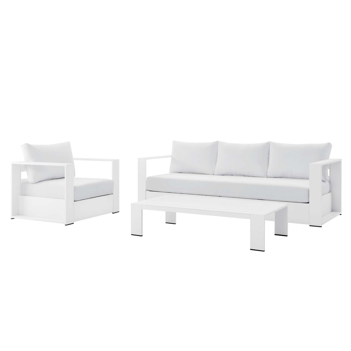 Tahoe Outdoor Patio Powder-Coated Aluminum 3-Piece Set By Modway | Outdoor Sofas, Loveseats & Sectionals | Modishstore - 6