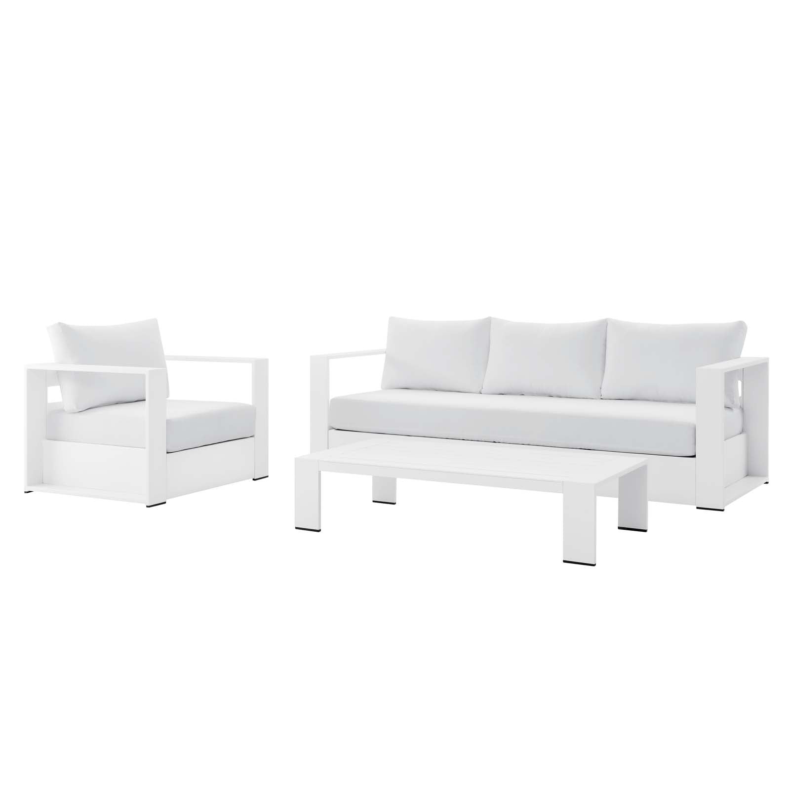 Tahoe Outdoor Patio Powder-Coated Aluminum 3-Piece Set By Modway | Outdoor Sofas, Loveseats & Sectionals | Modishstore - 6