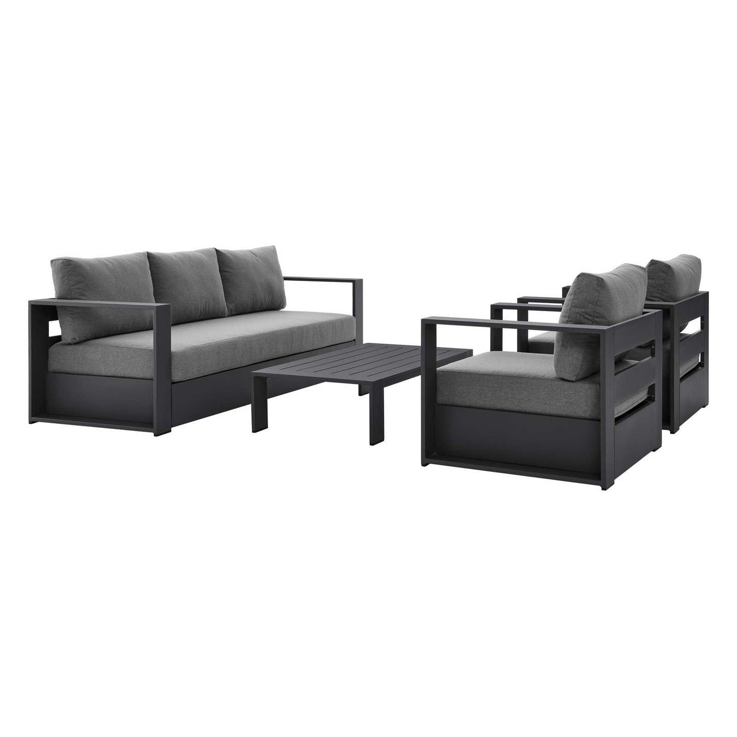 Tahoe Outdoor Patio Powder-Coated Aluminum 4-Piece Set By Modway | Outdoor Sofas, Loveseats & Sectionals | Modishstore - 7