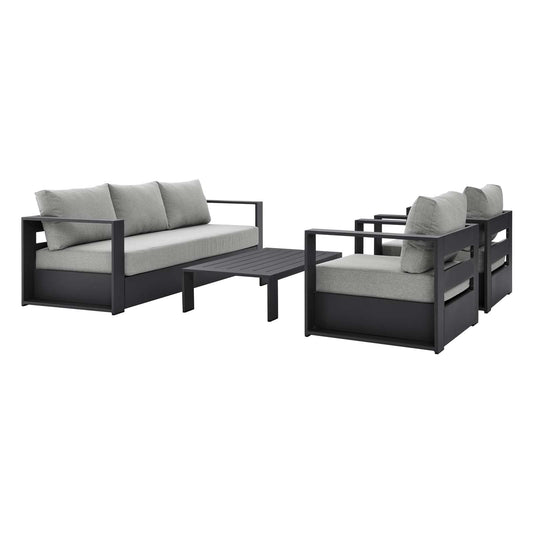 Tahoe Outdoor Patio Powder-Coated Aluminum 4-Piece Set By Modway | Outdoor Sofas, Loveseats & Sectionals | Modishstore