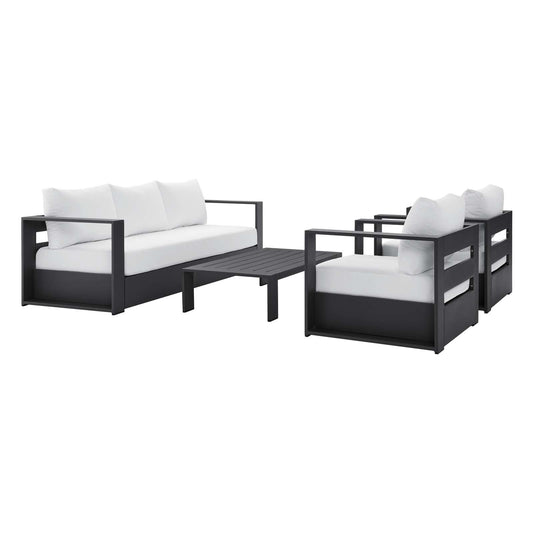 Tahoe Outdoor Patio Powder-Coated Aluminum 4-Piece Set By Modway | Outdoor Sofas, Loveseats & Sectionals | Modishstore - 2