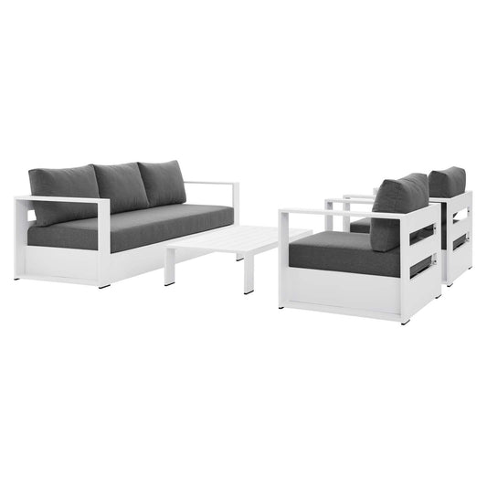 Tahoe Outdoor Patio Powder-Coated Aluminum 4-Piece Set By Modway | Outdoor Sofas, Loveseats & Sectionals | Modishstore - 3