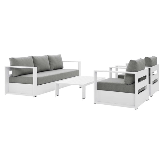 Tahoe Outdoor Patio Powder-Coated Aluminum 4-Piece Set By Modway | Outdoor Sofas, Loveseats & Sectionals | Modishstore - 4