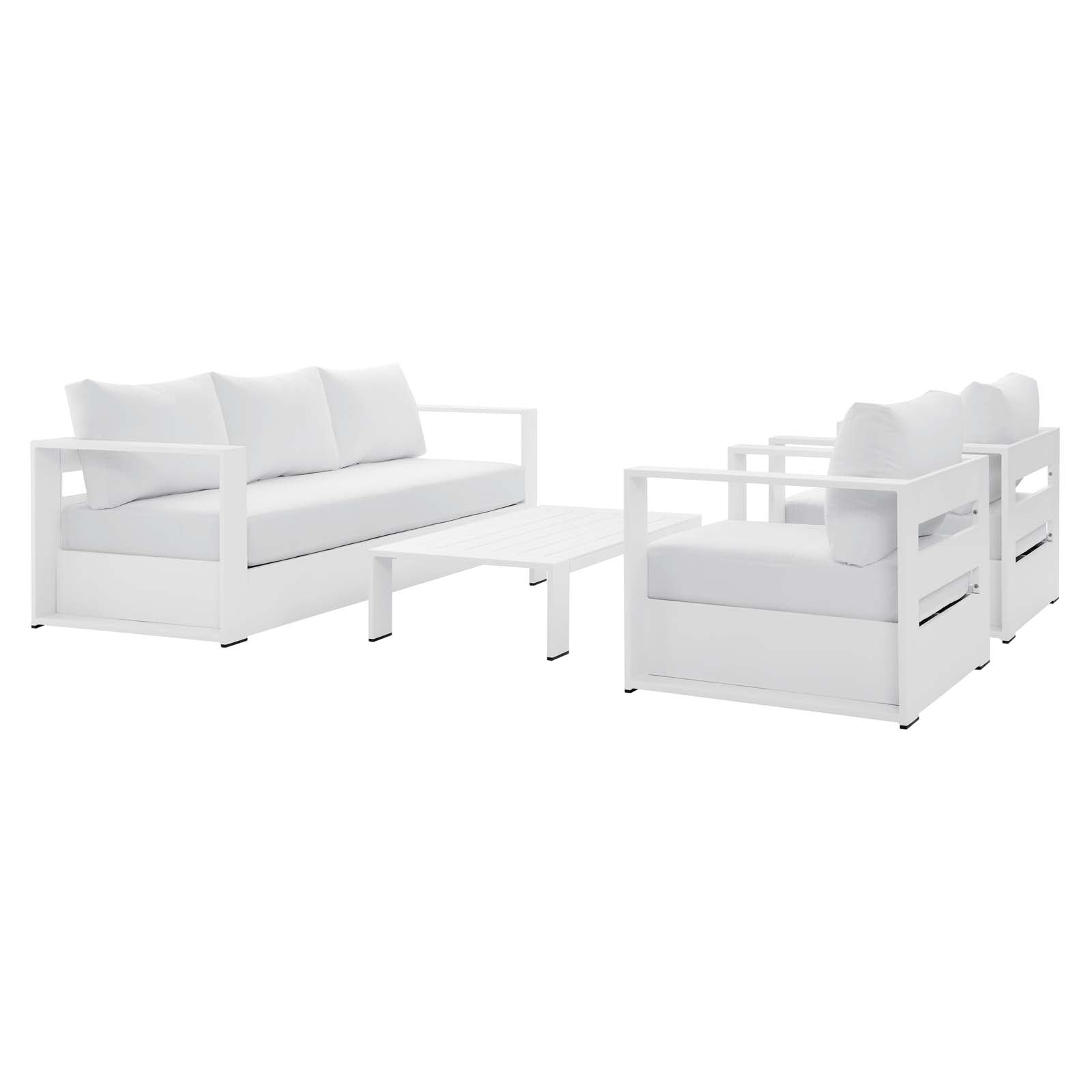 Tahoe Outdoor Patio Powder-Coated Aluminum 4-Piece Set By Modway | Outdoor Sofas, Loveseats & Sectionals | Modishstore - 5