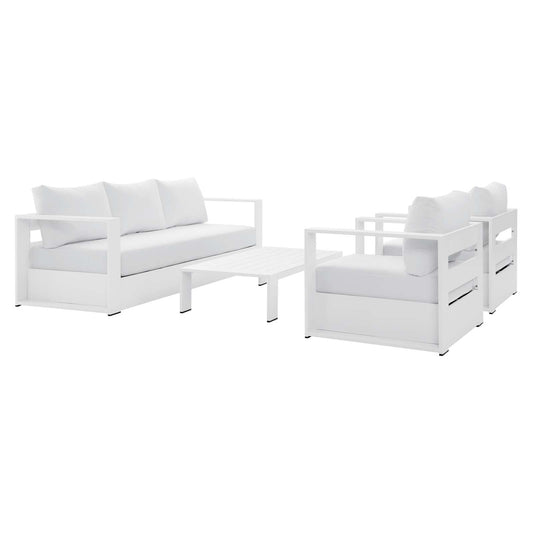 Tahoe Outdoor Patio Powder-Coated Aluminum 4-Piece Set By Modway | Outdoor Sofas, Loveseats & Sectionals | Modishstore - 5