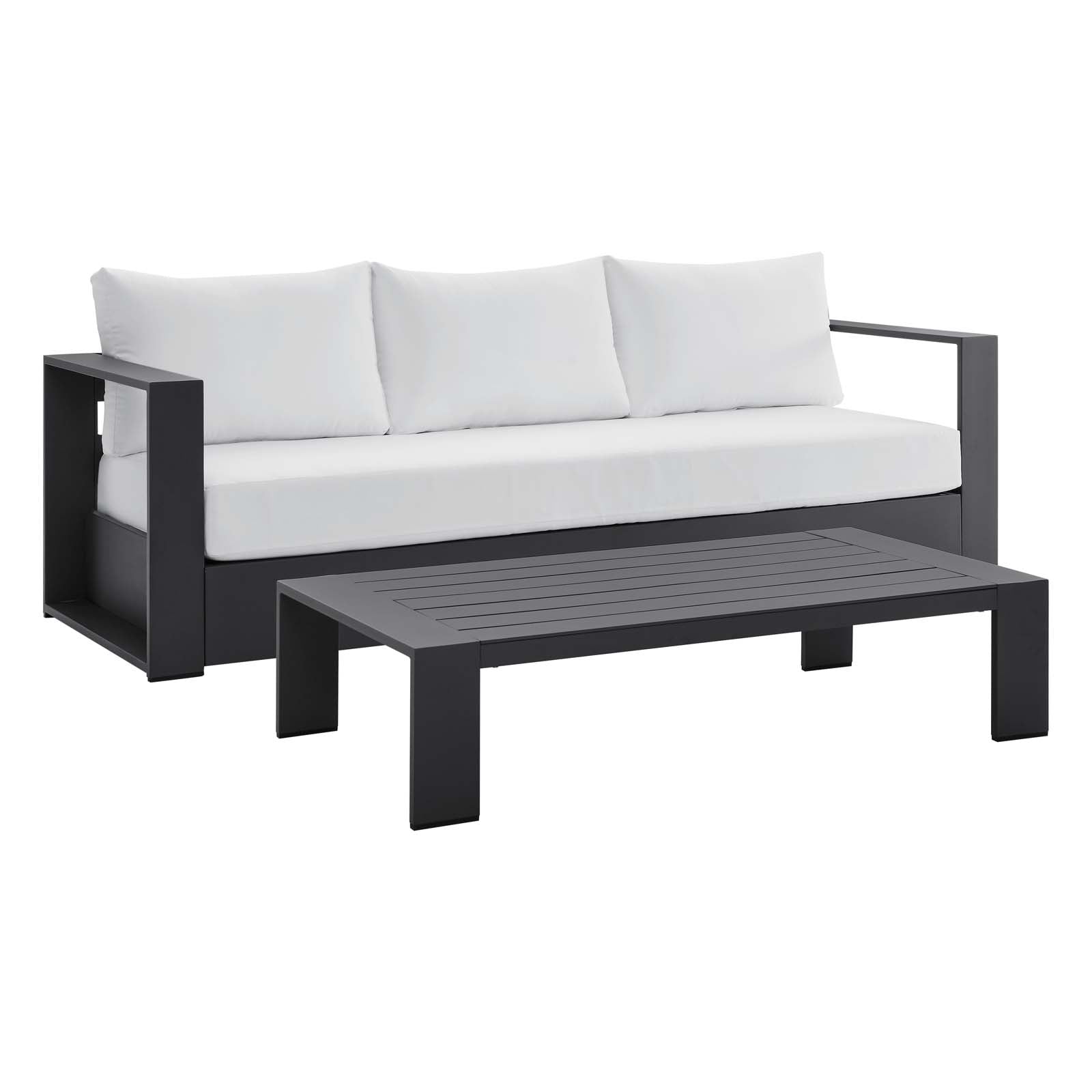 Tahoe Outdoor Patio Powder-Coated Aluminum 2-Piece Set By Modway | Outdoor Sofas, Loveseats & Sectionals | Modishstore - 2