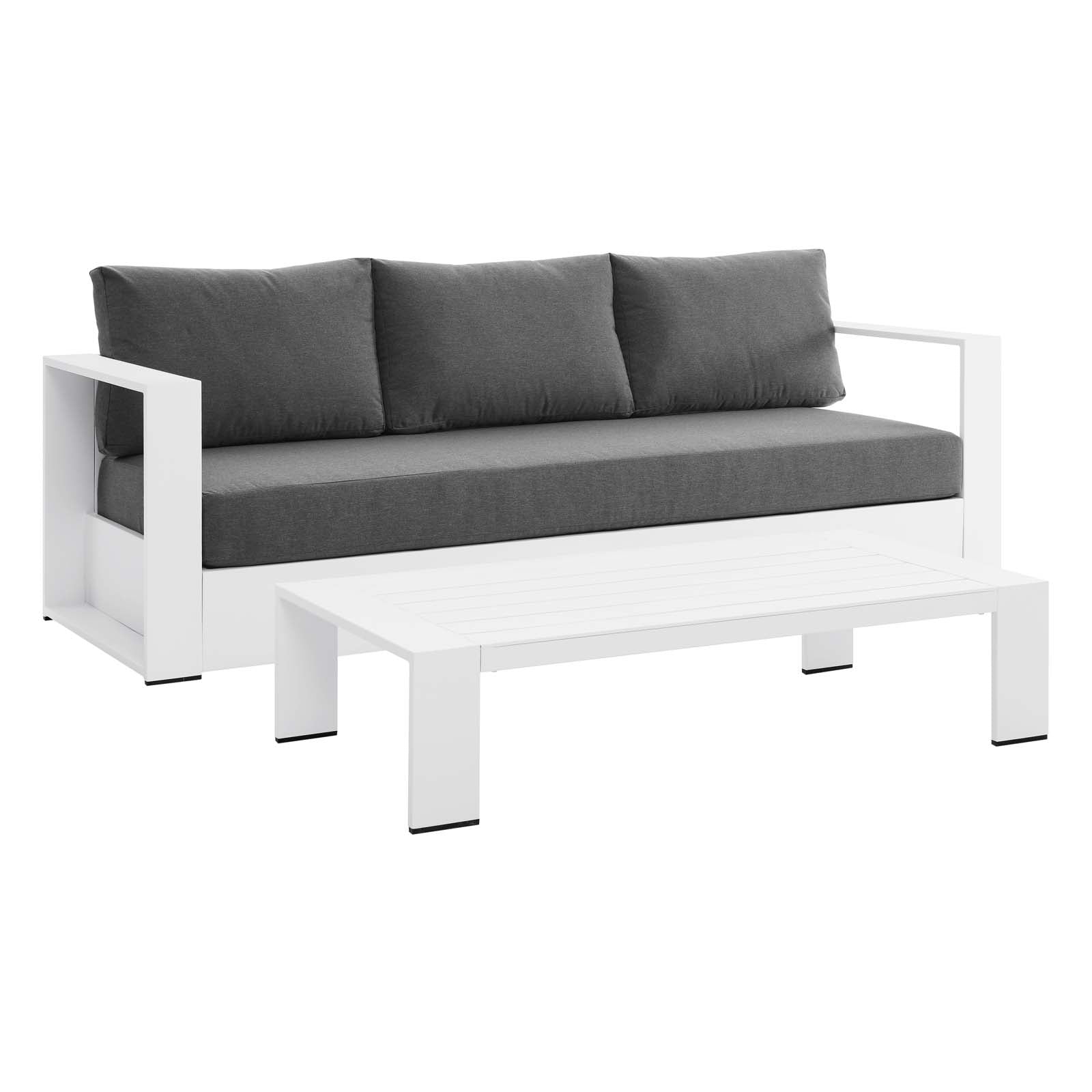 Tahoe Outdoor Patio Powder-Coated Aluminum 2-Piece Set By Modway | Outdoor Sofas, Loveseats & Sectionals | Modishstore - 4