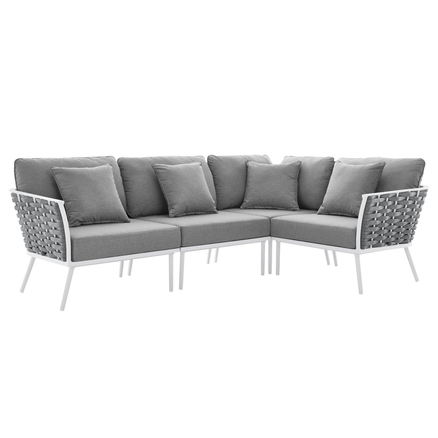 Stance Outdoor Patio Aluminum Outdoor Patio Aluminum Large Sectional Sofa By Modway | Outdoor Sofas, Loveseats & Sectionals | Modishstore
