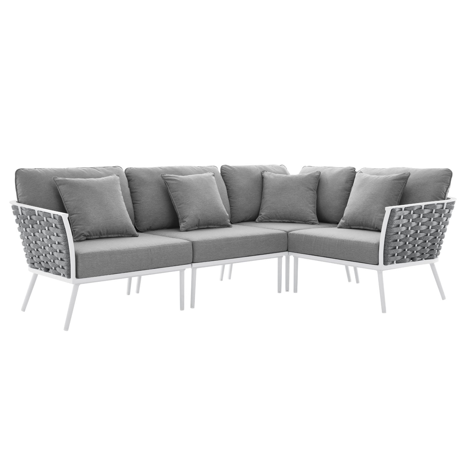 Stance Outdoor Patio Aluminum Outdoor Patio Aluminum Large Sectional Sofa By Modway | Outdoor Sofas, Loveseats & Sectionals | Modishstore
