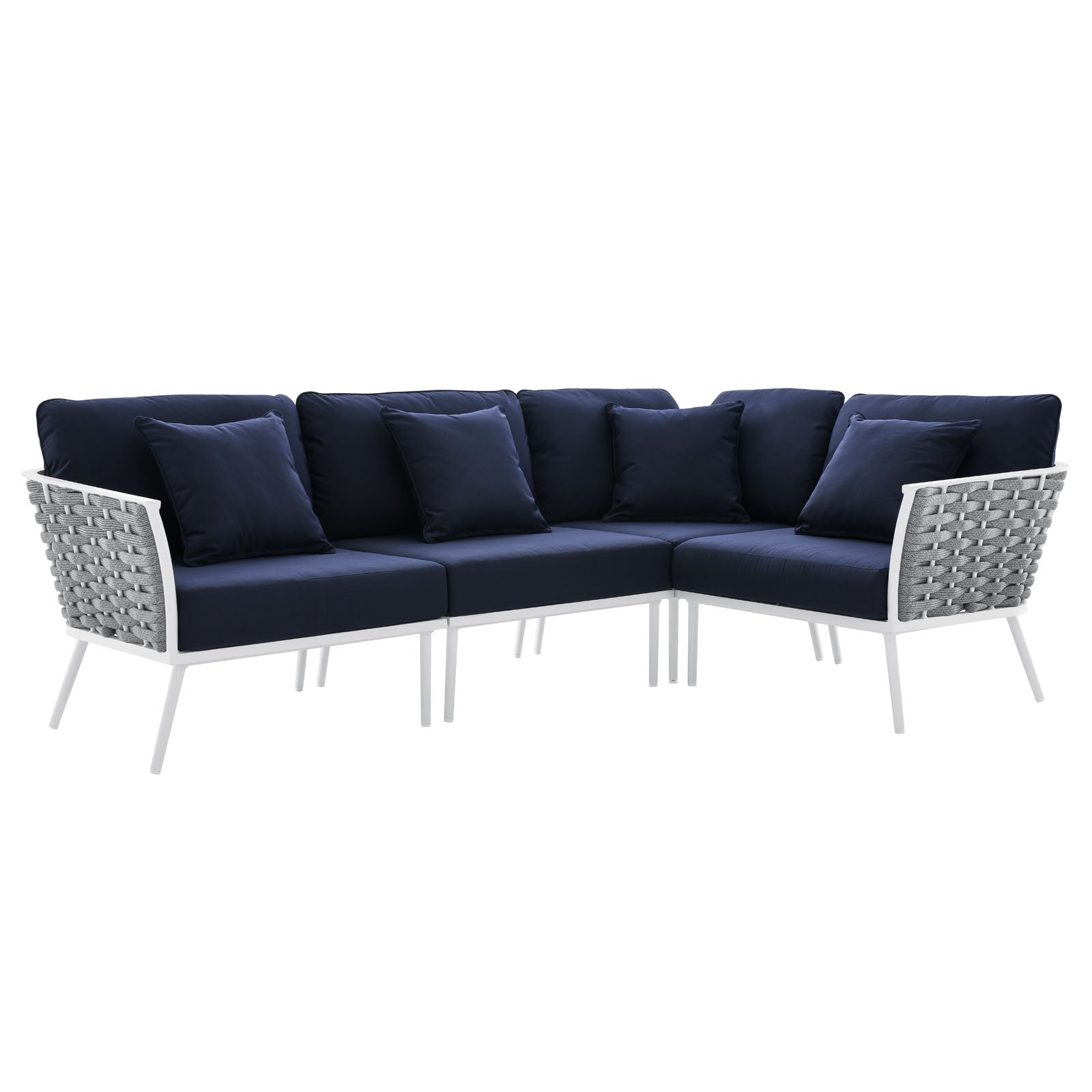 Stance Outdoor Patio Aluminum Outdoor Patio Aluminum Large Sectional Sofa By Modway | Outdoor Sofas, Loveseats & Sectionals | Modishstore-2