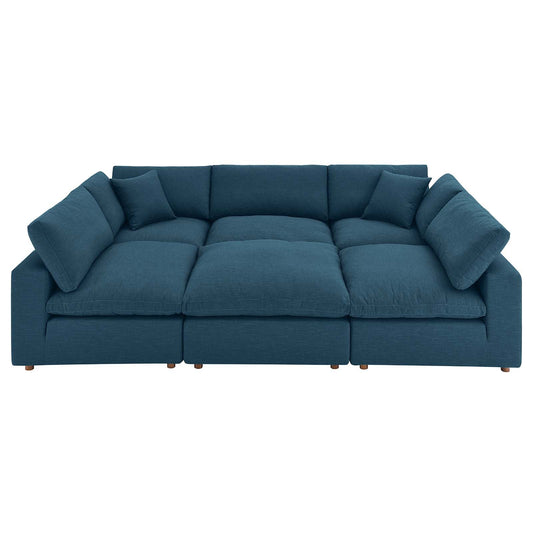Commix Down Filled Overstuffed 6-Piece Sectional Sofa By Modway - EEI-5761-AZU | Sofas |  Modishstore