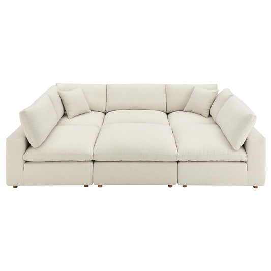 Commix Down Filled Overstuffed 6-Piece Sectional Sofa By Modway - EEI-5761-AZU | Sofas |  Modishstore - 4