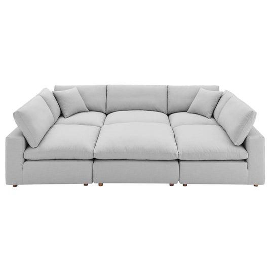 Commix Down Filled Overstuffed 6-Piece Sectional Sofa By Modway - EEI-5761-AZU | Sofas |  Modishstore - 5
