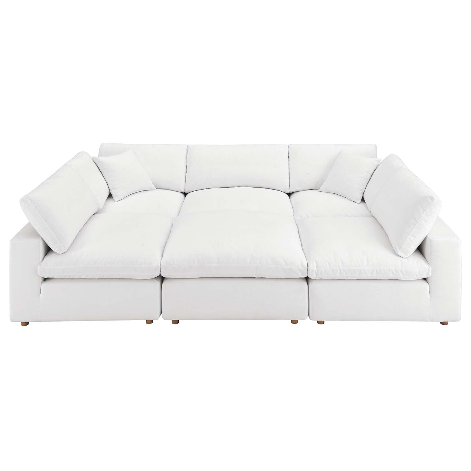 Commix Down Filled Overstuffed 6-Piece Sectional Sofa By Modway - EEI-5761-AZU | Sofas |  Modishstore - 6