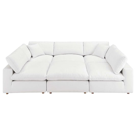 Commix Down Filled Overstuffed 6-Piece Sectional Sofa By Modway - EEI-5761-AZU | Sofas |  Modishstore - 6