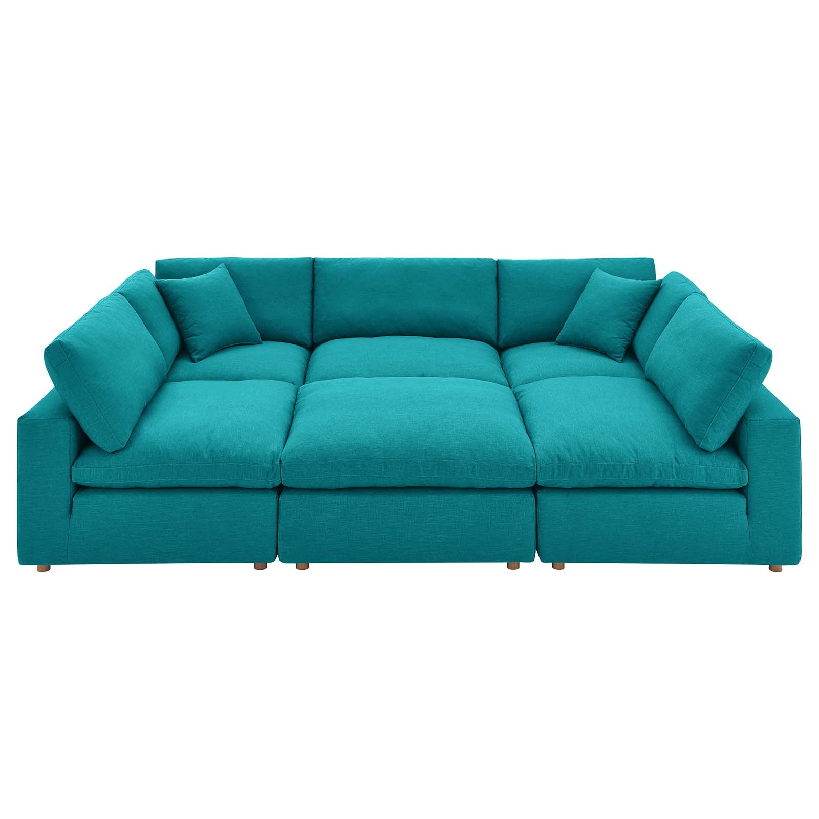 Commix Down Filled Overstuffed 6-Piece Sectional Sofa By Modway - EEI-5761-AZU | Sofas |  Modishstore - 7