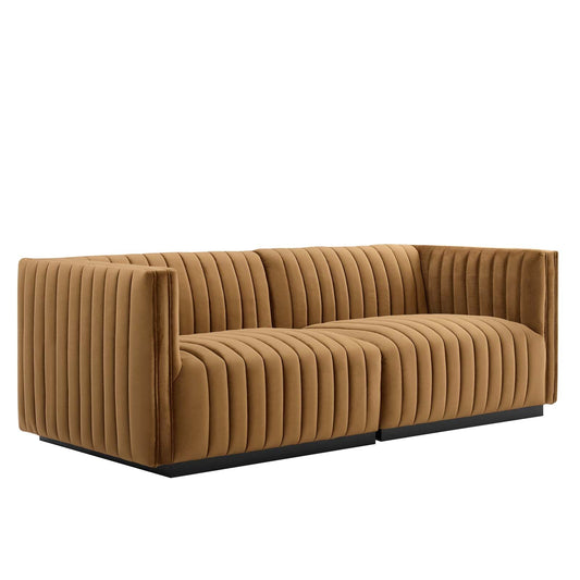 Conjure Channel Tufted Performance Velvet Loveseat By Modway - EEI-5764 | Loveseats