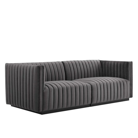 Conjure Channel Tufted Performance Velvet Loveseat By Modway - EEI-5764 | Loveseats - 3