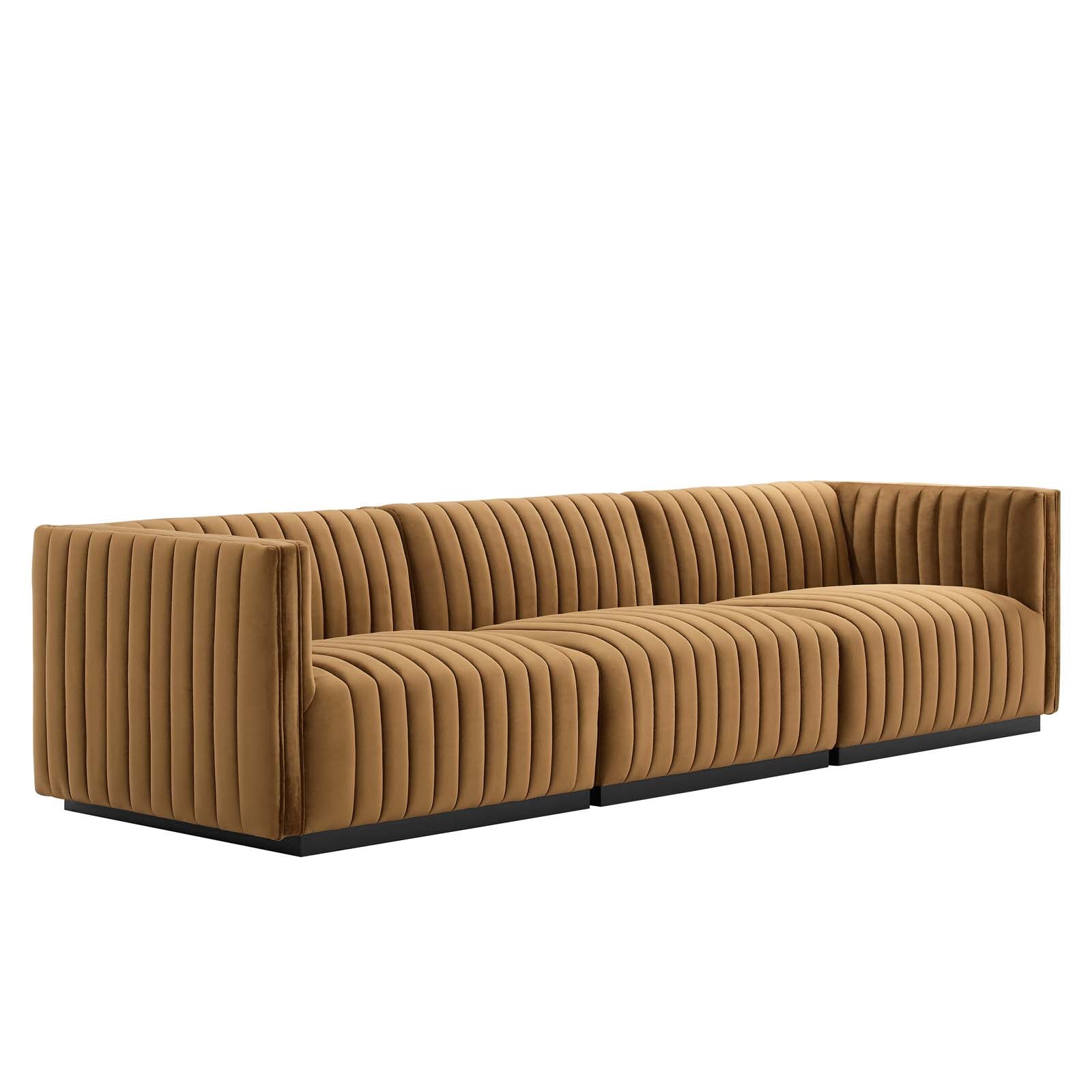 Conjure Channel Tufted Performance Velvet Sofa By Modway - EEI-5765 | Sofas
