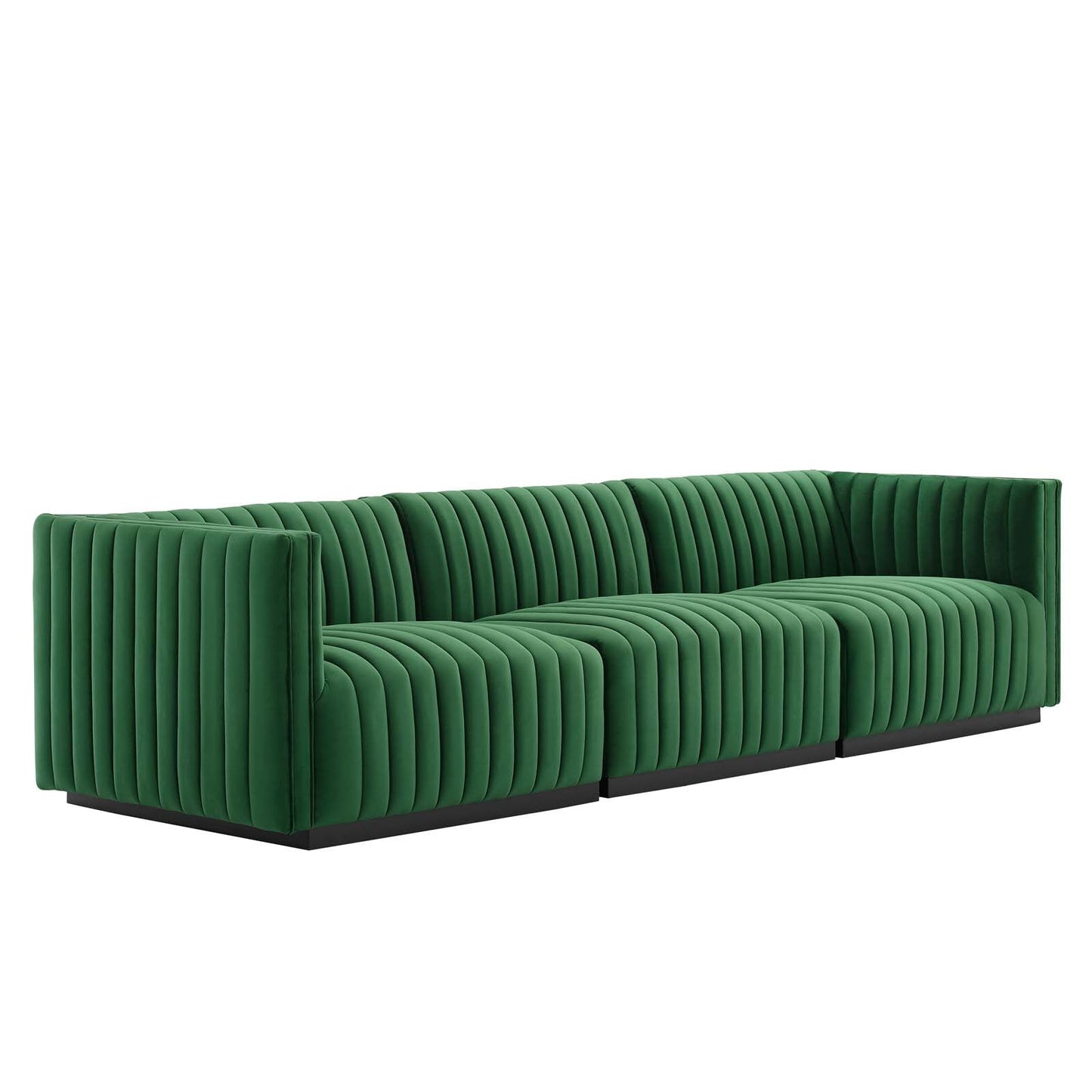 Conjure Channel Tufted Performance Velvet Sofa By Modway - EEI-5765 | Sofas - 2