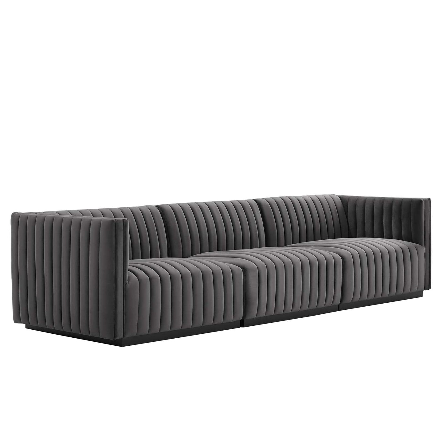 Conjure Channel Tufted Performance Velvet Sofa By Modway - EEI-5765 | Sofas - 3
