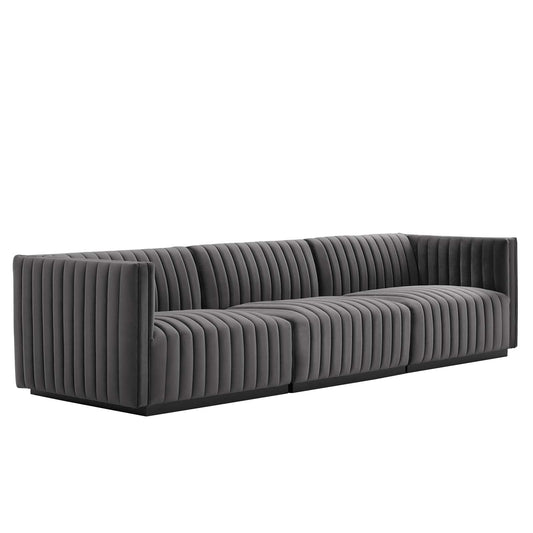 Conjure Channel Tufted Performance Velvet Sofa By Modway - EEI-5765 | Sofas - 3