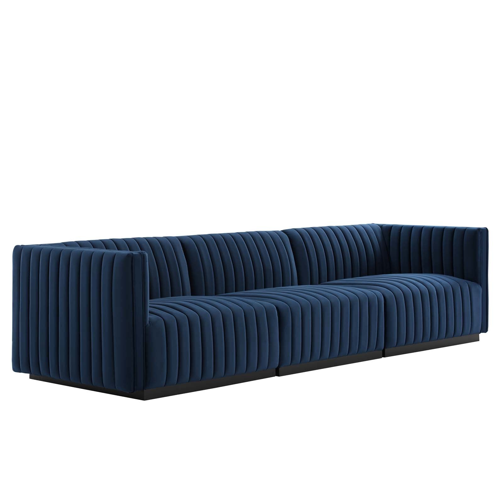 Conjure Channel Tufted Performance Velvet Sofa By Modway - EEI-5765 | Sofas - 4