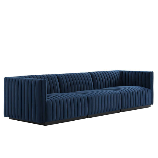 Conjure Channel Tufted Performance Velvet Sofa By Modway - EEI-5765 | Sofas - 4
