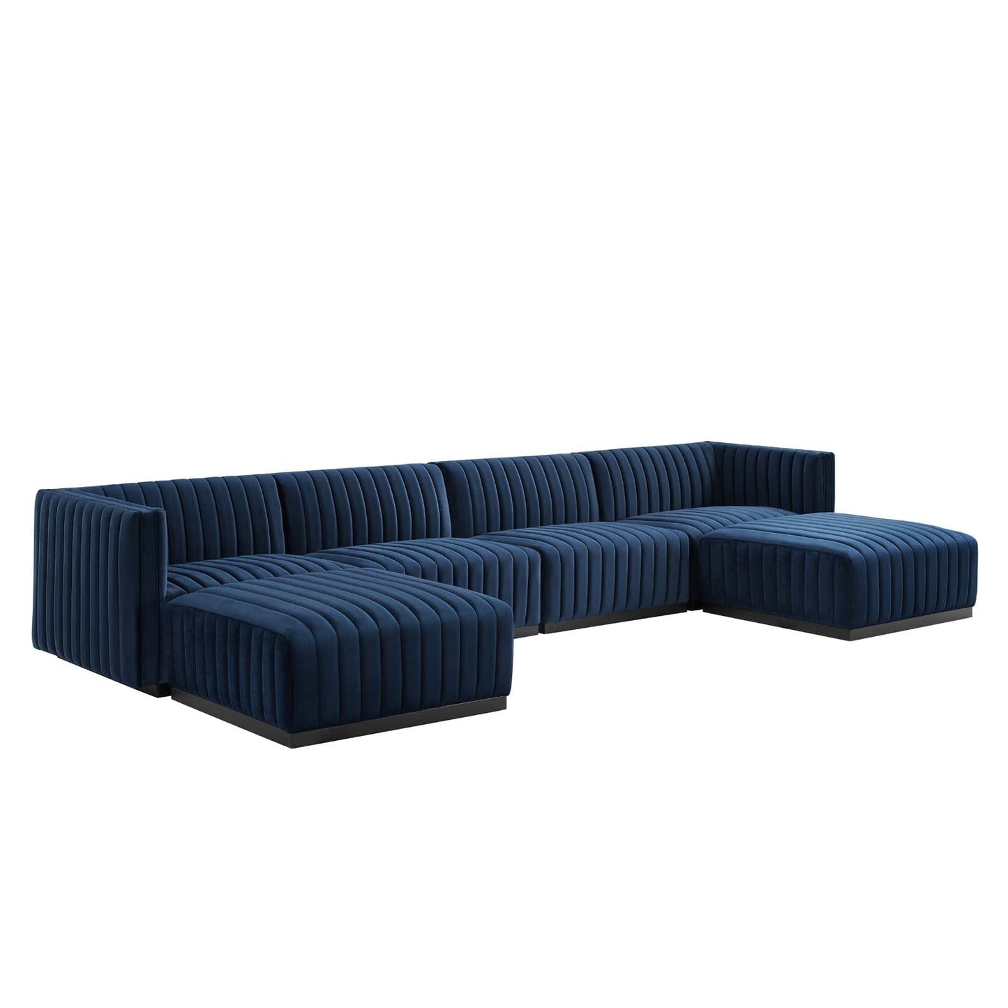Conjure Channel Tufted Performance Velvet 6-Piece Sectional By Modway - EEI-5768 | Sofa Set - 4