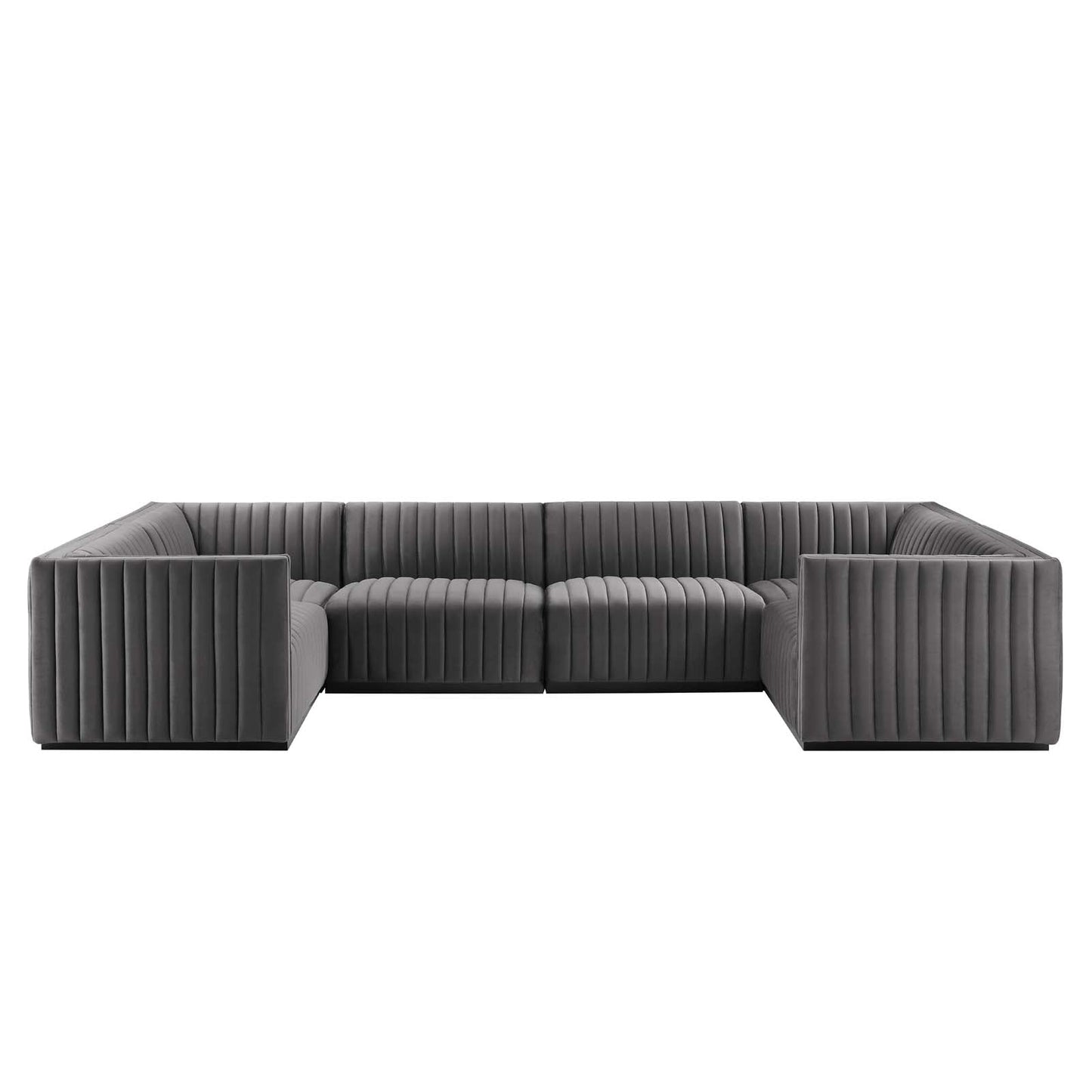Conjure Channel Tufted Performance Velvet 6-Piece Sectional By Modway - EEI-5773 | Sectional - 3