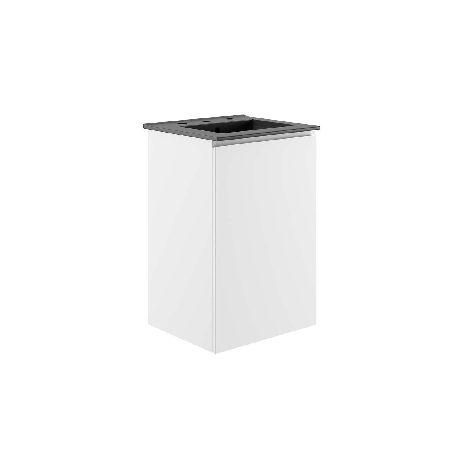 Bryn 18" Wall-Mount Bathroom Vanity By Modway - EEI-5776-GRY-BLK | Bathroom Accessories |  Modishstore - 3