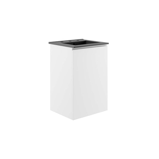 Bryn 18" Wall-Mount Bathroom Vanity By Modway - EEI-5776-GRY-BLK | Bathroom Accessories |  Modishstore - 3