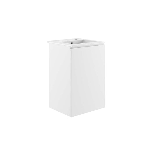 Bryn 18" Wall-Mount Bathroom Vanity By Modway - EEI-5776-GRY-BLK | Bathroom Accessories |  Modishstore - 4