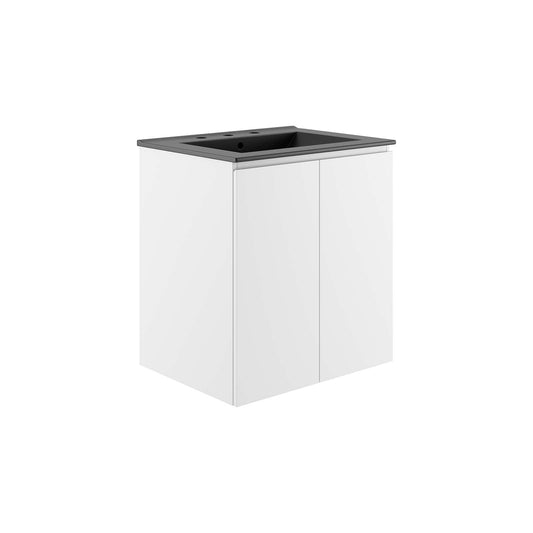 Bryn 24" Wall-Mount Bathroom Vanity By Modway - EEI-5777-GRY-BLK | Bathroom Accessories |  Modishstore - 3