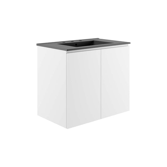 Bryn 30" Wall-Mount Bathroom Vanity By Modway - EEI-5778-GRY-BLK | Bathroom Accessories |  Modishstore - 3