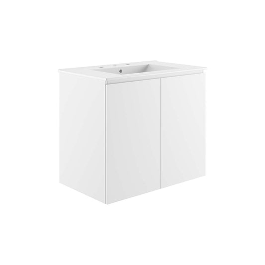 Bryn 30" Wall-Mount Bathroom Vanity By Modway - EEI-5778-GRY-BLK | Bathroom Accessories |  Modishstore - 4